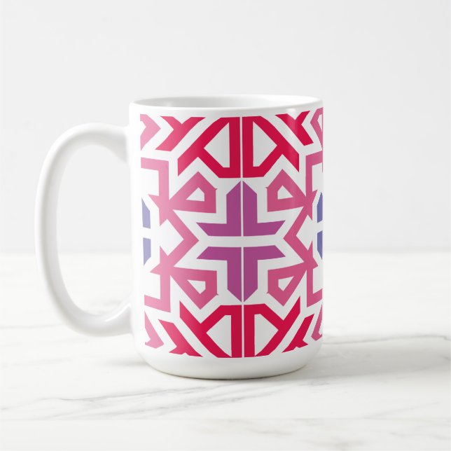 Taza De Café Modern Geometric colorful Boho Pattern (Izquierda)