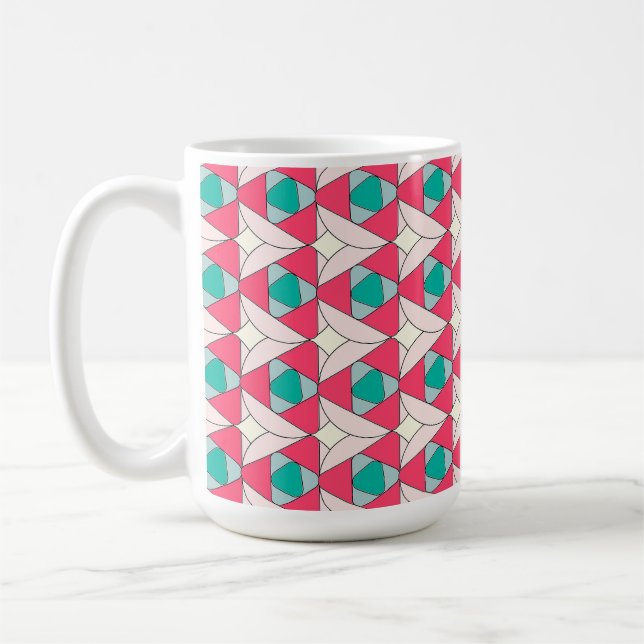 Taza De Café Modern Geometric Pattern Coffee Mug (Izquierda)