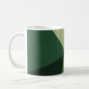 Taza De Café Modern Green Geometric Starburst