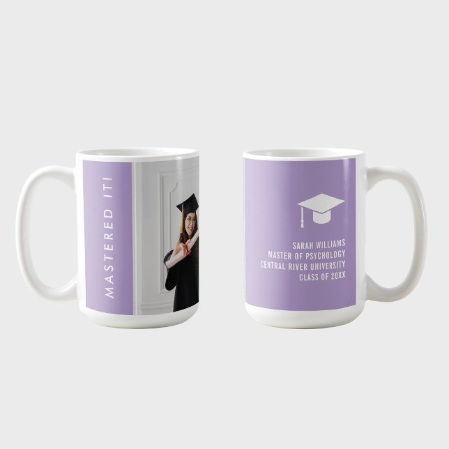 Taza De Café Modern Minimal Sleek Chic Masters Graduation Gift (Subido por el creador)