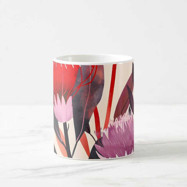 Taza De Café Modern Minimalist Boho Floral Botanical (Centro)