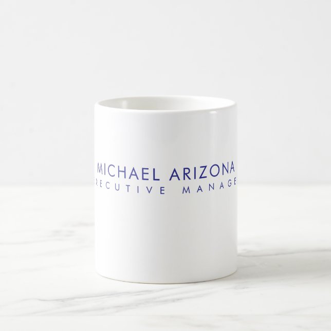 Taza De Café Modern Minimalist Simple Plain Own Name (Centro)