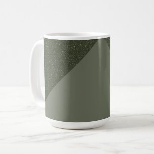 Taza De Café Modern Moss Green Split Textura Mug