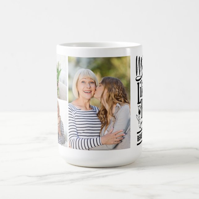 Taza De Café Modern Mother Quote Family Photo Collage  (Centro)