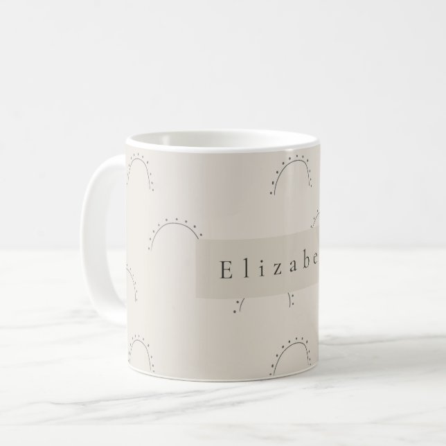 Taza De Café Modern Name Mug  (Anverso izquierdo)