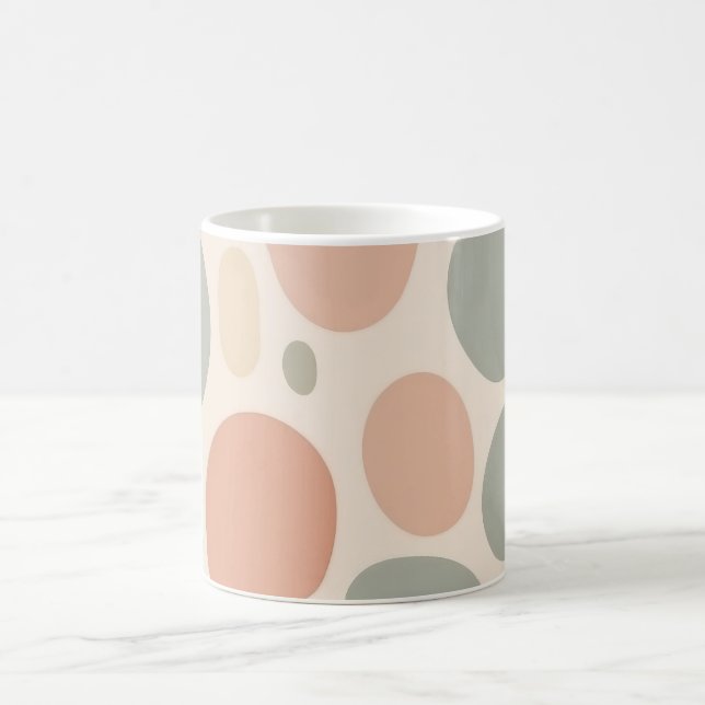 Taza De Café Modern Neutral Abstract Organic Shapes  (Centro)