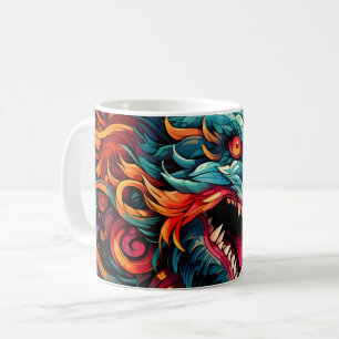 Taza De Café Modern Oriental Dragon Majesty