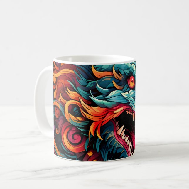 Taza De Café Modern Oriental Dragon Majesty (Anverso izquierdo)