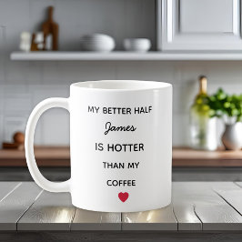 Taza De Café Modern Personalized Better Half Coffee Mug