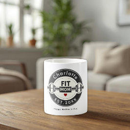 Taza De Café Modern Personalized Fit Mom Mothers Day Mug