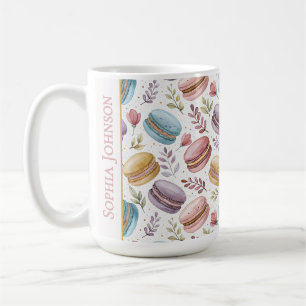 Taza De Café Modern Personalized Macaron Desserts