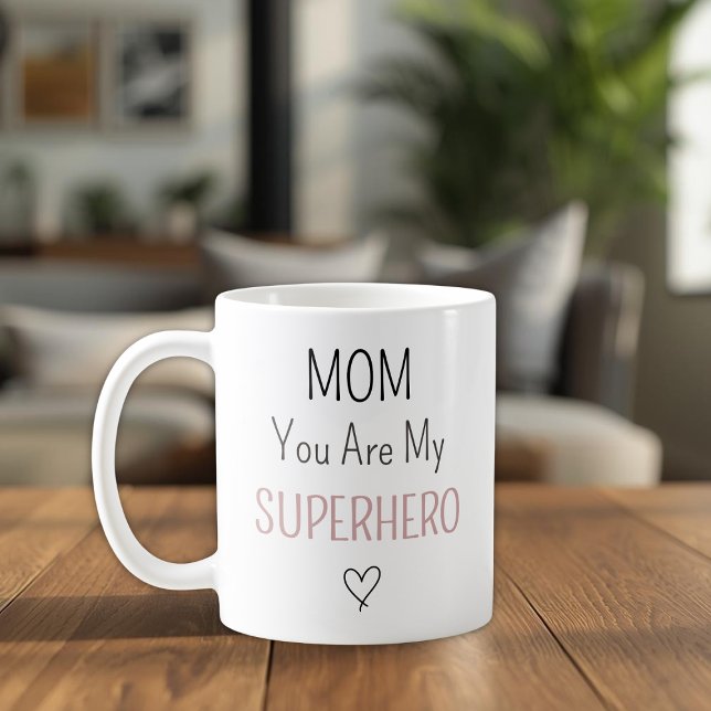 Taza De Café Modern Personalized Mom Superhero Photo Collage (Subido por el creador)