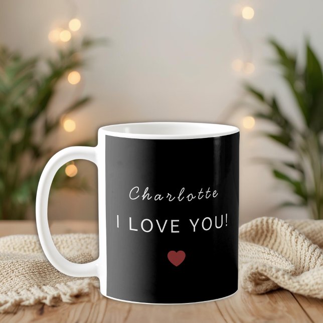Taza De Café Modern Personalized Valentine Mug – I Love You  (Subido por el creador)