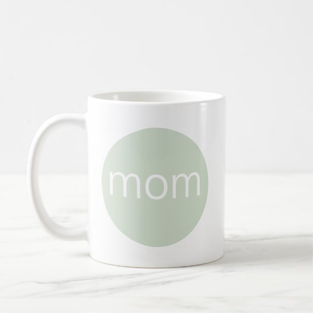 Taza De Café Modern Sage Green Mom (Izquierda)