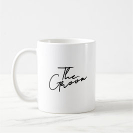 Taza De Café Modern script the groom T-Shirt