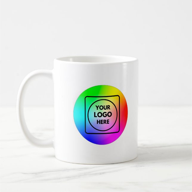 Taza De Café Modern Simple Custom Business Logo Template mug (Izquierda)