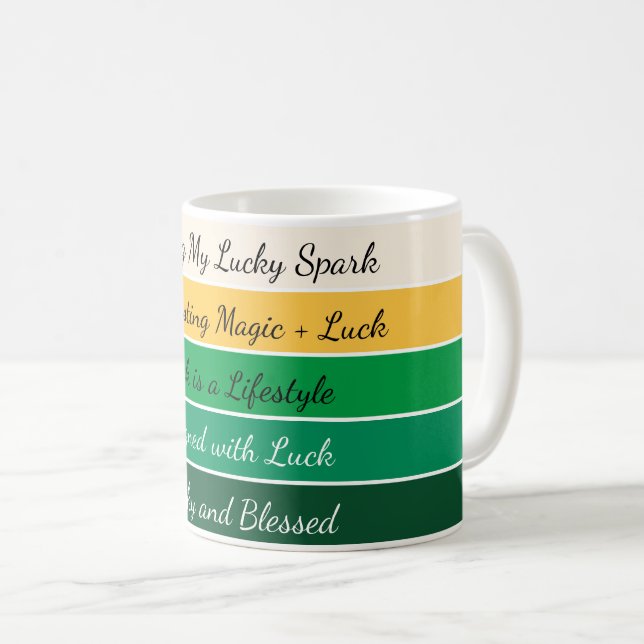 Taza De Café Modern St. Patrick’s Day Gradient (Anverso derecho)