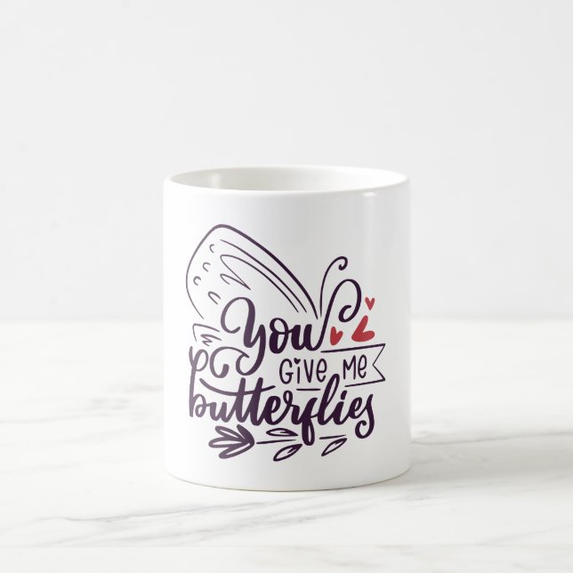 Taza De Café Modern Valentines Day Typography  (Centro)