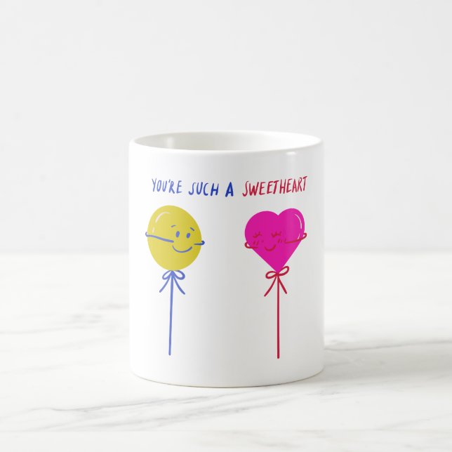 Taza De Café Modern Valentines Day Typography  (Centro)