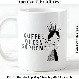 Taza De Café Moderna Artesanía de Novedad Queen 034