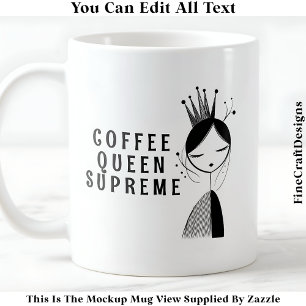 Taza De Café Moderna Artesanía de Novedad Queen 034