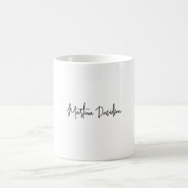 Taza De Café Moderna caligrafía creativa de la planicie Minimal