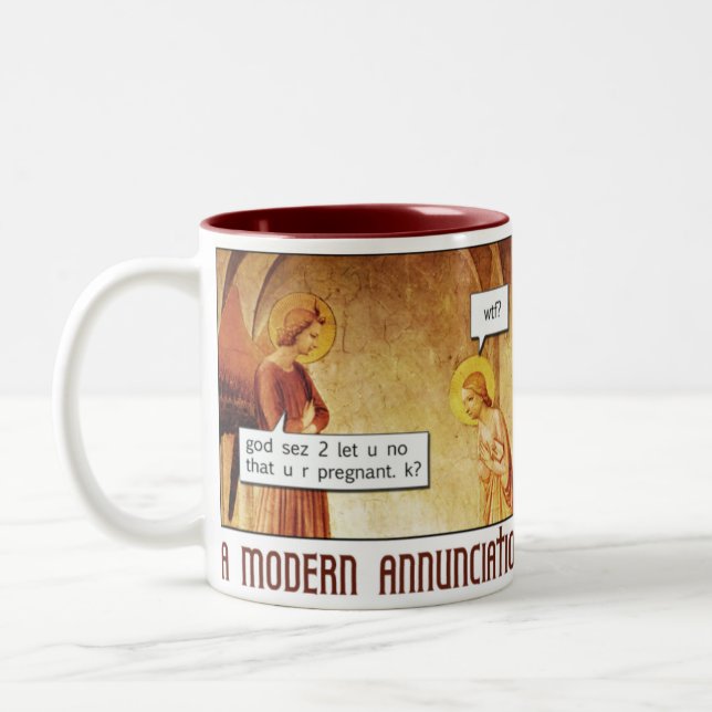Taza de café moderna del anuncio (Izquierda)