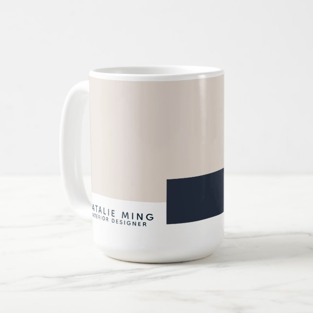 Taza De Café Moderna empresa geométrica (Anverso izquierdo)