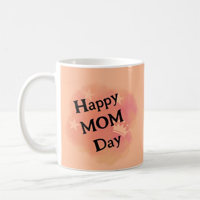 Taza De Café moderna feliz mamá día acuarela floral (Izquierda)