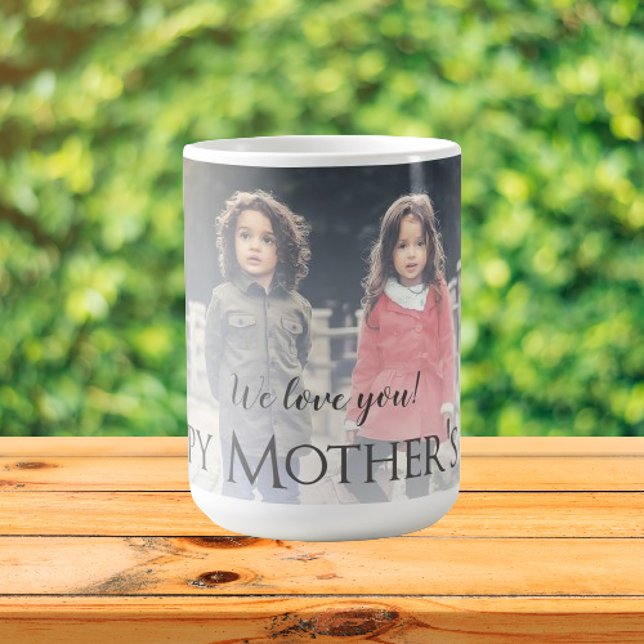 Taza De Café Moderna foto del Día de la Madre Mug (Modern Photo Mothers Day Personalized Coffee Mug)