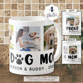Taza De Café Moderna imagen de DOG MOM Paw de ORGULLO 4 fotos