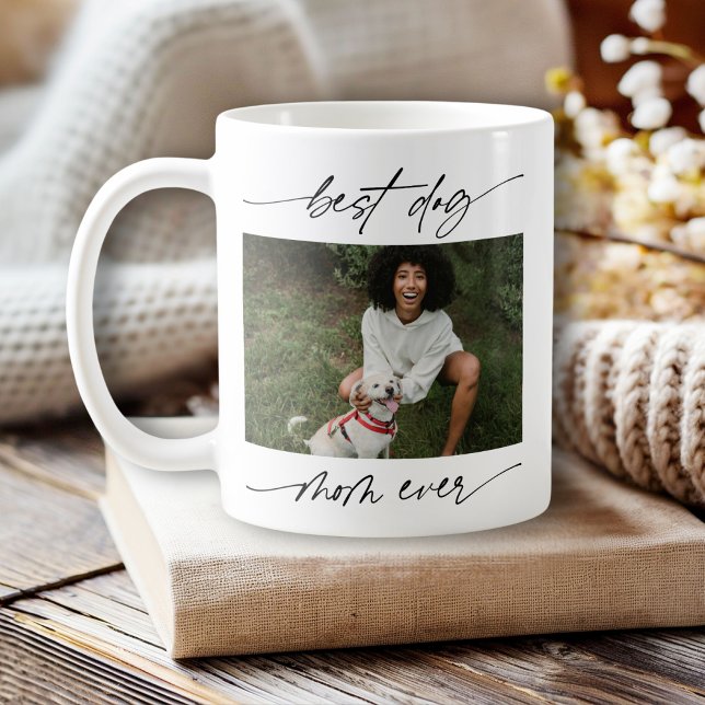 Taza De Café Moderna mejor madre de perro jamás foto manuscrita (Subido por el creador)