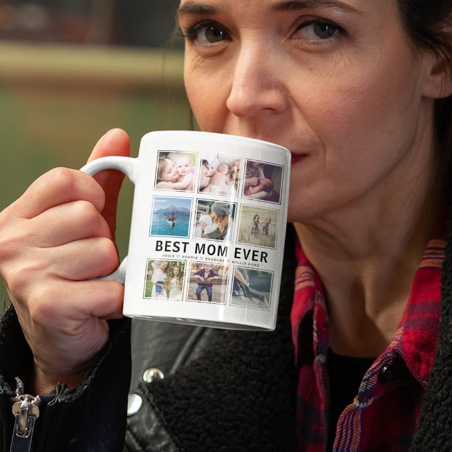 Taza De Café Moderna mejor mamá Collage de fotos Keepake (Subido por el creador)