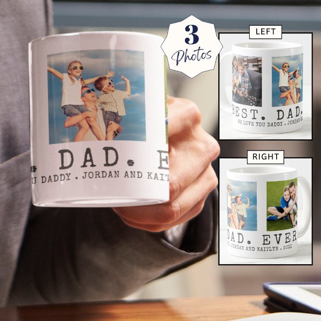 Taza De Café Moderna MEJOR PAPÁ QUE NUNCA Fotos Personalizadas (Subido por el creador)