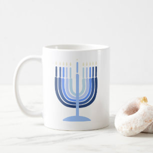 Taza De Café Moderna Menorah Hanukkah Mug