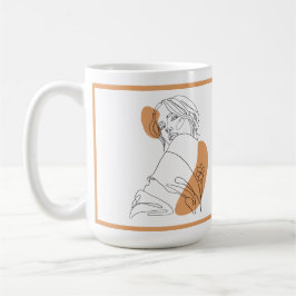 Taza De Café Moderna mujer abstracta contemporánea Mug