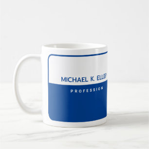 Taza De Café Moderna profesión café semiazul Mug con nombre