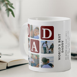 Taza De Café Moderna red multifotográfica cúta DAD Gift Coffee 