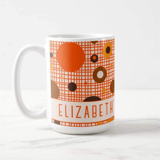 Taza De Café Moderna Retro Atómica Personalizada de Mediados de (Izquierda)