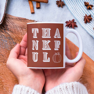 Taza De Café Moderna Terracota Minimalista Gracias