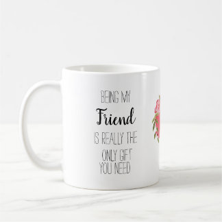 Taza De Café Moderna, tipografía de amigos floral corazón diver