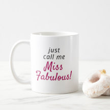 Taza De Café Moderna Y Bonita Con La Cita Miss Fab