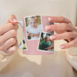 Taza De Café Moderna y elegante familia de fotos multifamiliare<br><div class="desc">Moderna elegancia elegante,  multifotografía,  regalo de decoración familiar. Se puede cambiar el color moderno de rosa ondulado.</div>