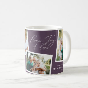 Taza De Café Moderna y elegante familia de fotos multivioleta