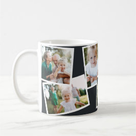 Taza De Café Moderna y elegante familia multifotografía negro