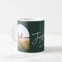 Moderna y elegante tipografía verde Navidades aleg