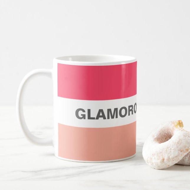 Taza De Café Moderna y Glamorosa Abuela Rosa (Con donut)