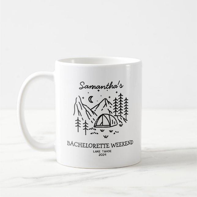 Taza De Café Moderna y sencilla fiesta de soltero de camping (Izquierda)
