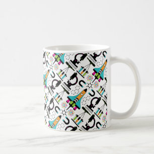 Taza De Café Modernas herramientas de ciencia, objetos y patró