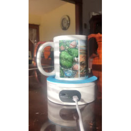 Taza De Café Modernas Marinas De Arte De Playa/Marea Hacia Fuer